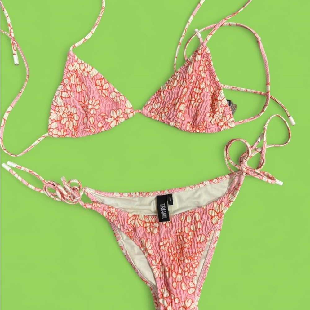 Pink Floral Bikini Set TRIANGL